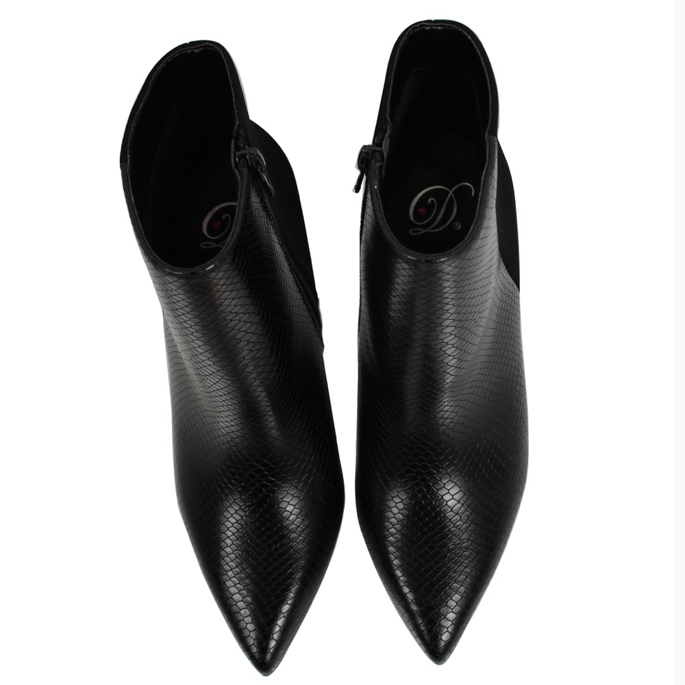 Black Snake Skin Pu Pointy toe 3 1/4" heel - Picture 5 of 8